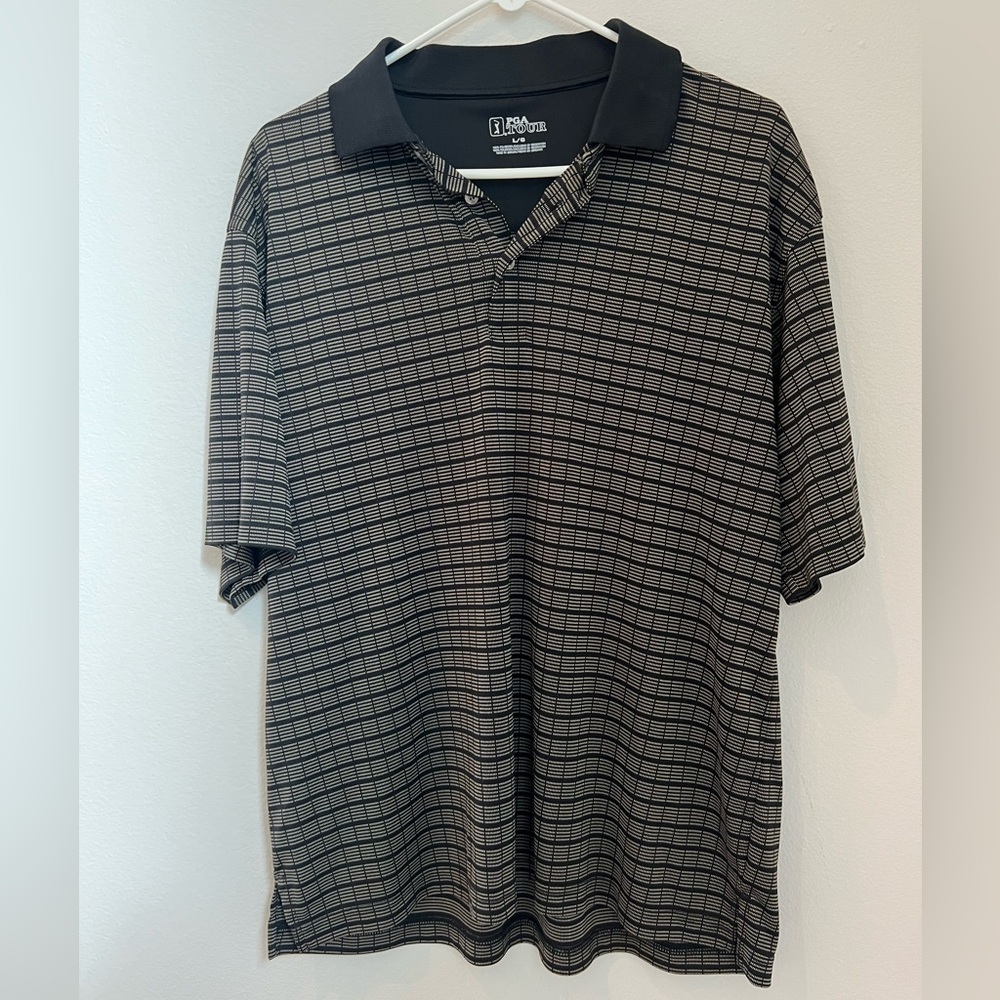 Classic Black and brown Checkered Polo/golf